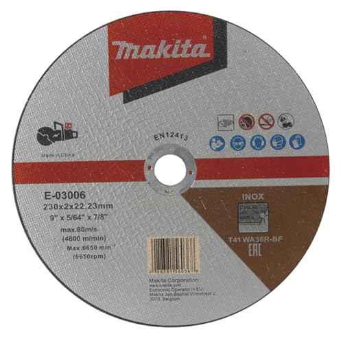 Makita E-03012 9" x .079" x 7/8" INOX Thin Cut-Off Wheel, 36 Grit