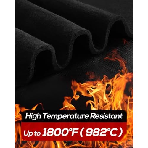 36x48in Carbon Felt Welding Blankets, Flame Retardant Fabric Material, 5MM Heat Shield Withstand High Temperature, Fireproof Mat for Soldering Brazing Plumbing, Insulation Pad for Grill Smoker
