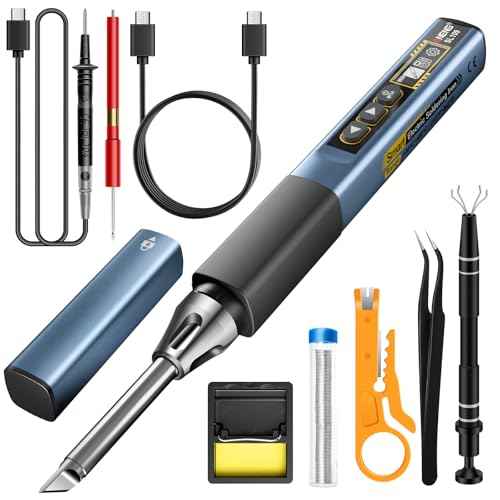 Soldering Iron Kit, Portable Soldering Iron 2in1 Usb soldering gun with LED Digital Adjustable Temperature 212-842¢µ 75W 3S Fast Heating Auto-Sleep Mode for Electronics Repair DIY (SL109)