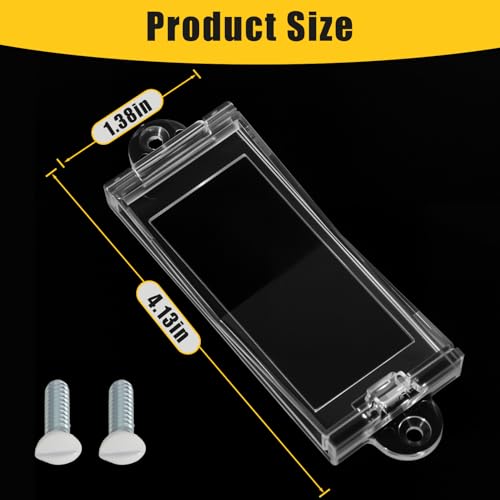 2 Light Switch Guard Cover, Baby Proof Wall Switch Cover Guard for Rocker Light Switch Protects Your Lights or Circuits from Being Accidentally Turned On or Off (Clear)