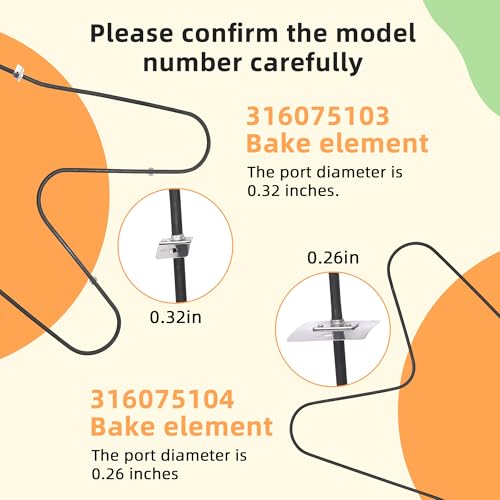 Oven Bake Element 316075103 Replacement for Frigidaire/Kenmore – 19.5 x 18.5 in, 2600W 240V