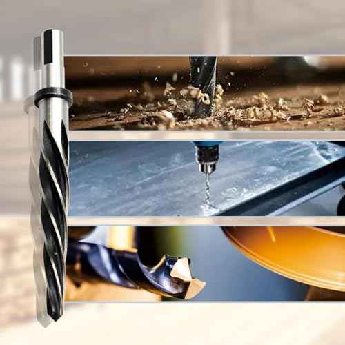 3/8" Bridge Construction Reamer Drill Bit, M2 HSS Taper Reamer with 5-Spiral Flutes & 3/8" Non-Slip Shank ? Ideal for Steel/Alloy/Metal (Aligning & Enlarging Holes)