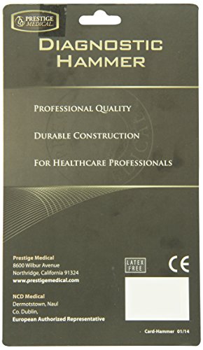 Prestige Medical Ergonomic Reflex Hammer with Retracting Filament - 6 inch Diagnostic Tool