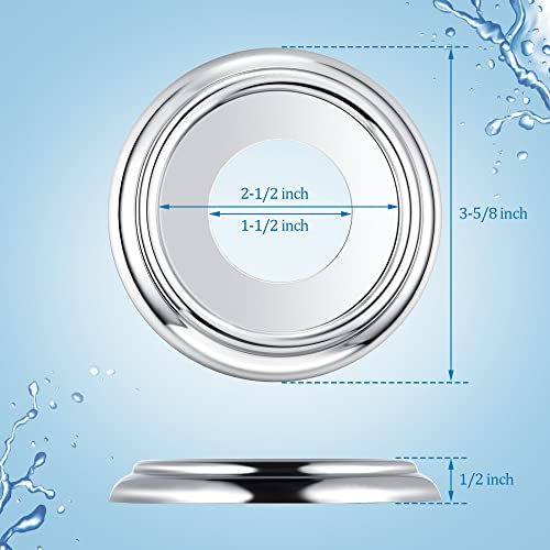 Enhon Chrome Metal Tub Spout Cover Ring with Foam Gasket - Fits Most Standard Spouts