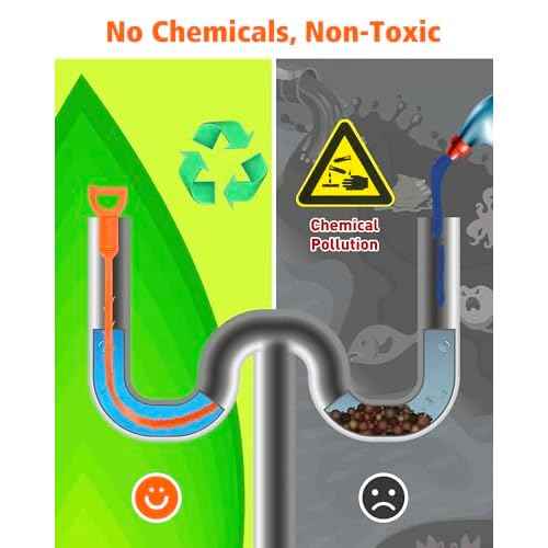 Drain Clog Remover, 25-Inch Drain Hair Removal Tool, Drain Hair Remover Plumbing Snake, Drain Cleaner Hair Clog Remover, Shower Drain Hair Catcher, Easy & Quik to Use on Most Drains - 6 Pack