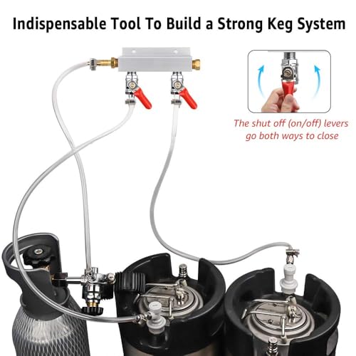 2-Way CO2 Gas Manifold Splitter, 5/16'' Barb Aluminum Distributor – MRbrew