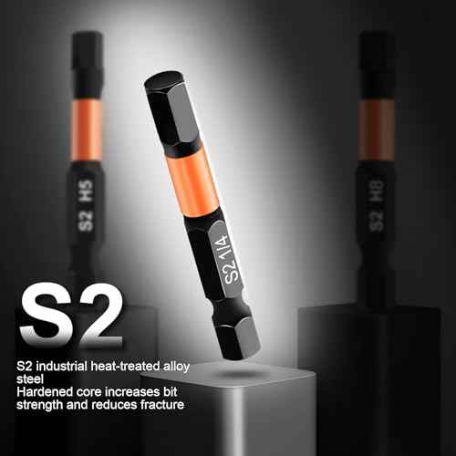 20PCS Premium Hex Bit Set, Impact Allen Wrench Drill Bit Set (Metric&SAE), 1/4¡± Hex-Shank S2 Alloy Steel Key Drill Bit Set with Magnetism, CNC Machined Tips, 2" Long with Storage Box