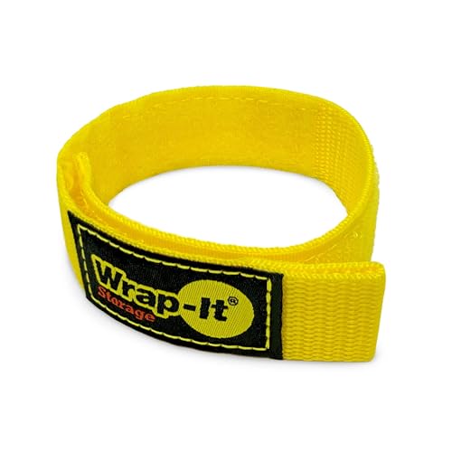 Yellow 12-Inch Extension Cord Holder Straps 12 Pack for RV, Boat & Garage Organization