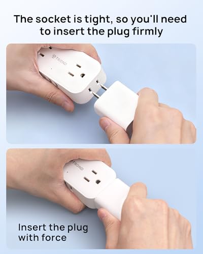 TROND 3ft Flat Extension Cord with Ultra-Thin Outlet Cover, 1250W, White - Includes Wall Mounting