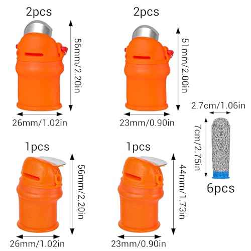 12 Pcs Gardening Thumb Knife, Silicone Gardening Finger Sleeve Finger Knife-Plants Picking Trim Hand Tools, Orange Thumb Cutter Harvesting Tool for Picking Plant Vegetable Fruit