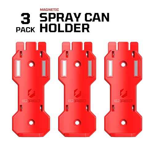 EZRED Magnetic Spray Can Holder 3-Pack Flexible Non-Marring Polymer Lid Holder