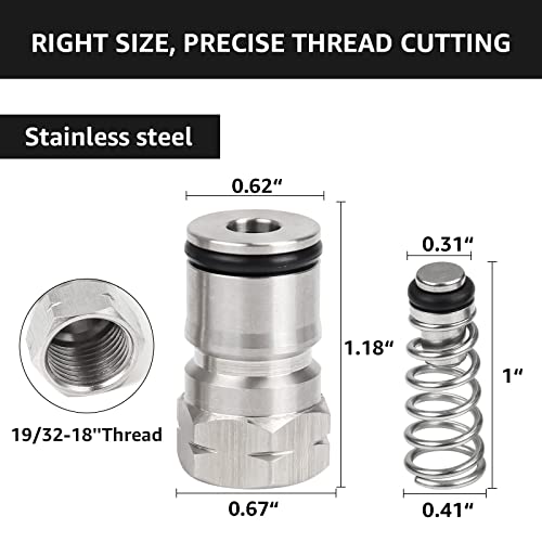 Ball Lock Keg Post Quick Disconnect Set for Corny Keg - Stainless