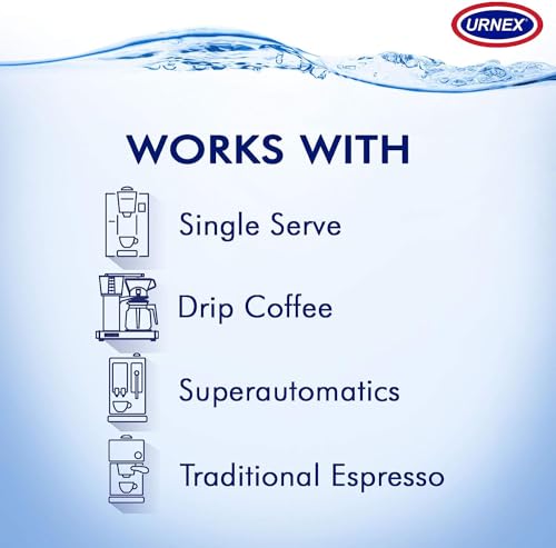 Urnex Descaling Powder Solution – 4 Uses for Keurig 1.0/2.0, Coffee & Espresso Machines, Kettles