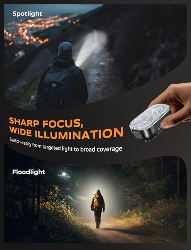 Zewdov Rechargeable 500LM Mini Clip-On Flashlight 10 Modes Waterproof – Variation 1