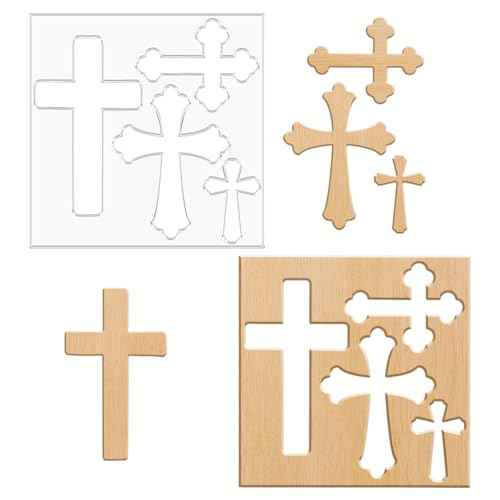 Crosses Router Template Acrylic Router Template for Woodworking Drawing Inlay Templates Charcuterie Board Decorative Templates