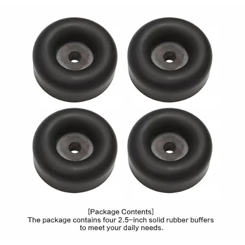 4 Pack Rubber Isolation Feet Pads Thick Rubber Washers,Round Rubber Bump Stops,Bumper Damping Pad,Vibration Damping Pads,2.5" Trailer Ramp Door Rubber Bumpers,Compatible with Truck Cargo Hatch