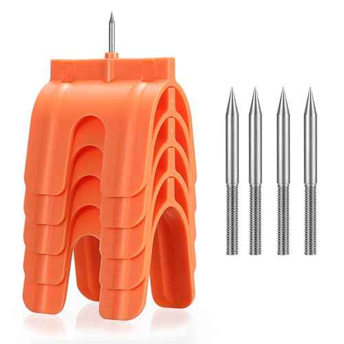 Sumnacon 5 Pack Drywall Outlet Markers Outlet Marker for Drywall Installation with Steel Tips ABS Plastic Drywall Marking Tool for Electrical Outlets Orange Easy Drywall Outlet Marking Tool