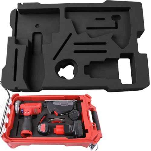 EVA Liner Organizer Compatible with Milwaukee Packout Tool Box 48-22-8435, Precision-Cut Foam Insert Fit for M12 Fuel 3" Cut-Off Tool 2522-20 and Accessories, Black