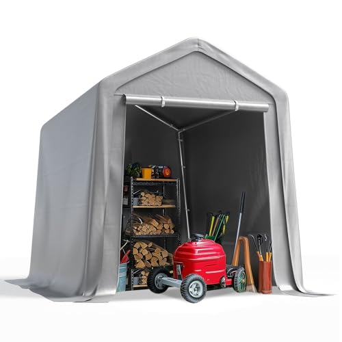 Quictent 6x8FT Waterproof Outdoor Storage Shed with Roll-up Doors & Ventilation