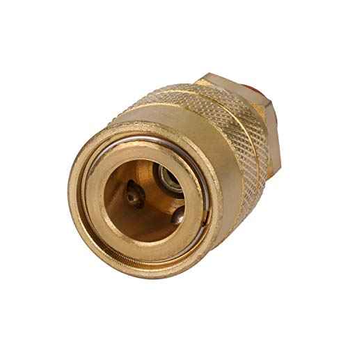 WYNNsky Industrial Air Coupler, 1/4 Inch Body Size, 1/4 Inch NPT Male Threads Size, Brass Air Compressor Hose Fitting