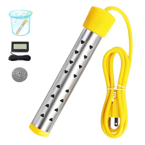 Portable 1500W Immersion Water Heater - Stainless Steel Submersible Heater for Pools & Hot Tubs