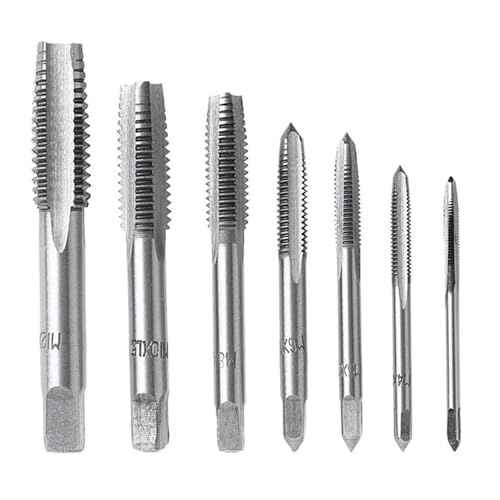 7Pcs M3 M4 M5 M6 M8 M10 M12 Thread Tap Set Metric Spiral Point Taps Nitriding Coated Machine Screw Drill Tap Bits Thread Tapping Tool