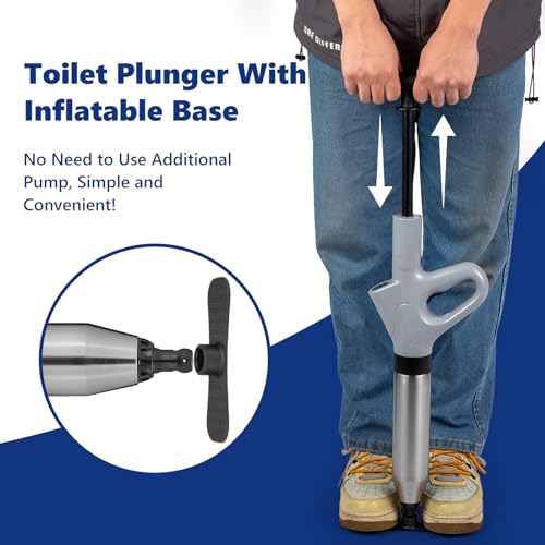 MaxxGeek High Pressure Toilet Plunger & Drain Blaster - Unclog Toilets & Sinks