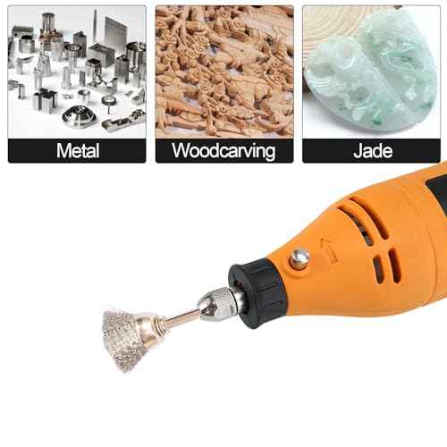 30 pcs Stainless Steel Cup Brushes Wire Brush Rust Paint Removal Bits Polishing for Rotary Tools (Cup Type)