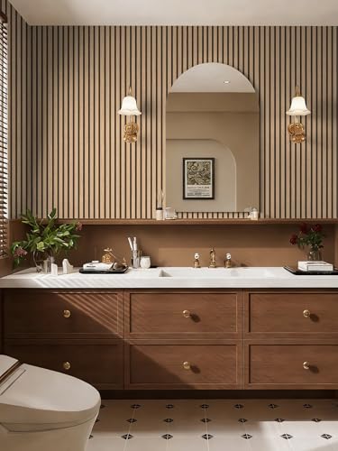 myforHD Wood Peel and Stick Wallpaper E 17.3 x 118 Inches Faux Wood Contact Paper