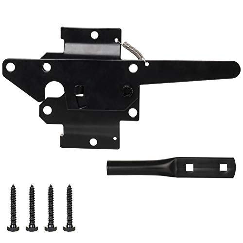 Post Mount Gate Latch for Wooden Fence Self-Locking Heavy Duty Gate Hardware