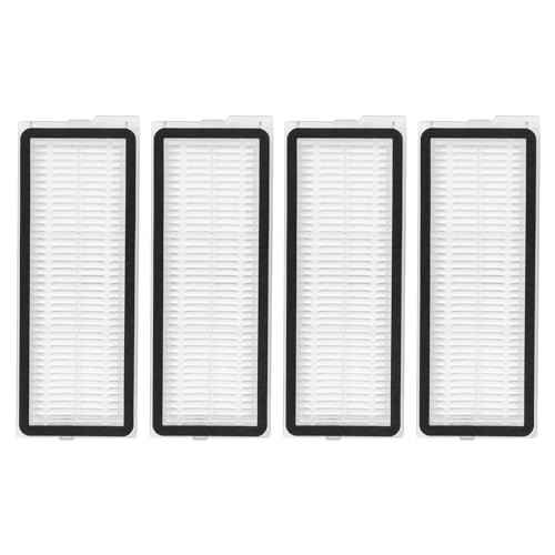 4 Pcs Replacement HEPA Filters For Roborock Qrevo S/Qrevo Pro/Qrevo Plus/Qrevo MaxV/Qrevo Curv/Qrevo Curve/Qrevo Edge/Qrevo Curv S5X/Qrevo EDGE S5A Robot Vacuum Cleaner Accessories