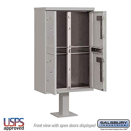 Outdoor Parcel Locker with 4 Compartments - USPS Approved Security Storage