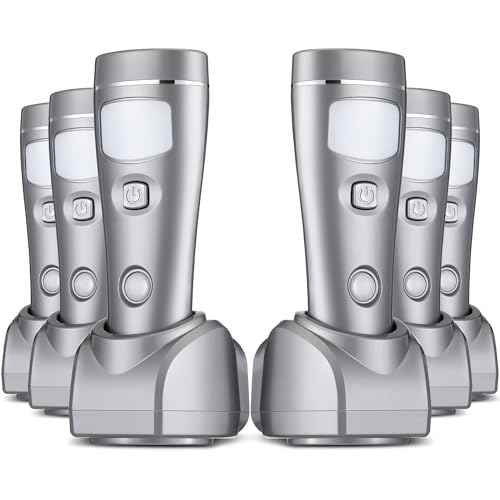 Enhon 6 Pack Rechargeable 4-in-1 LED Emergency Lights, Plug-in Flashlights with Motion Sensor Night Light, Auto-On Power Failure Light for Home, Hurricane, and Outage Supplies