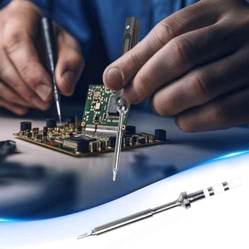 TS100 Soldering Iron Tip, Portable Mini Electric Soldering Iron Tip Replacement, Welding Tool Rapid Heating Tip for TS100 Soldering Iron (TS100-BC2)