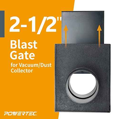 POWERTEC 70133V 2-1/2" Blast Gate for Dust Collector, Dust Collection Fittings