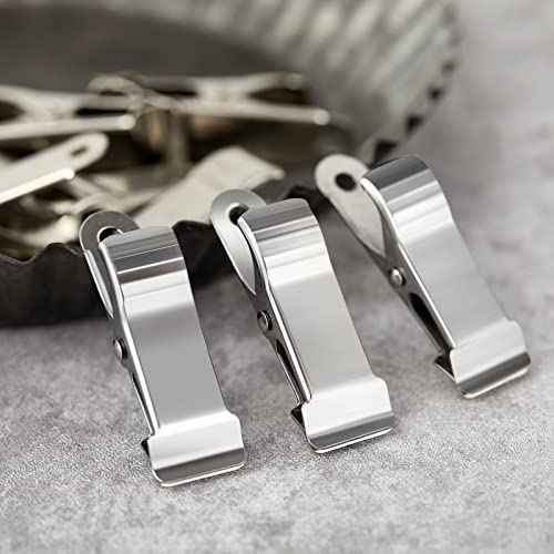 20 Pcs Metal Mini Clamps Mini Spring Clamp Crocodile Alligator Clips 1/2 Inch Wide for Work, Smooth Jaw, 5/16 Inch Capacity (Silver)