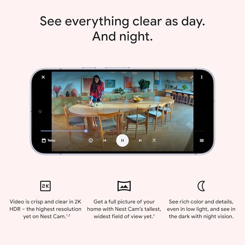 Google Nest Cam Indoor Wired 3rd Gen Security Camera Snow Edition