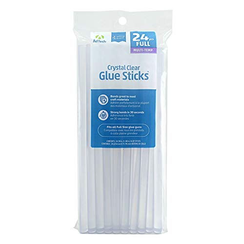 AdTech Full-Size 10" Clear Hot Glue Sticks - Pack of 1, Strong Multi-Temp Adhesive for Crafts & Repairs