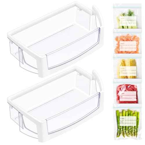 [2 PACK] WPW10224961 W10224961 Refrigerator Door Shelf Bin Replacement,Compatible with Maytag, Amana,Ikea, Whirlpool Refrigerator Door Bin Parts WRF555SDFZ05 WRF555SDFZ02 WRF555SDFZ07 Door Shelves