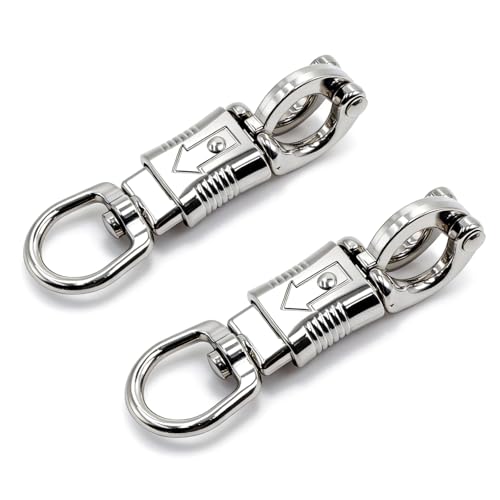 2 Pcs Nickel Plated Quick Release Panic Snaps for Pet, Horse, Marine, Leather Craft