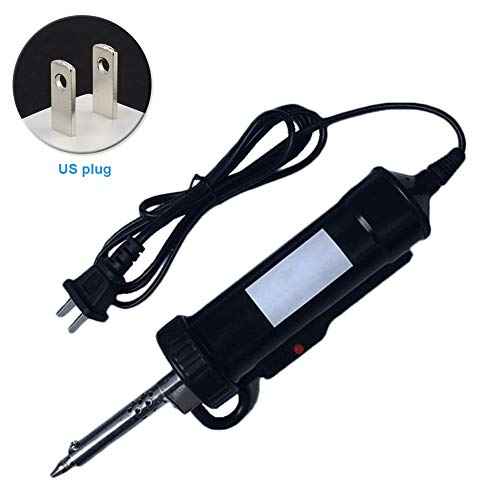 30W 120V Electric Vacuum Solder Sucker Portable Repairing Iron Tool, Desoldering Pump Iron Soldering Tools,Automatic Suction tin Tools (Size:US Plug)