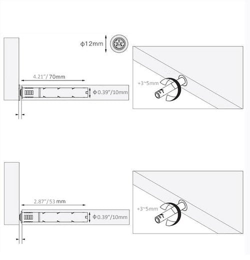 bjsdkff 10PCS Magnetic Push Latches for Cabinet Push to Open Door Latch, Gray Soft Quiet Close Closers, Plastic Damper Buffer Push for Kitchen Drawer Door