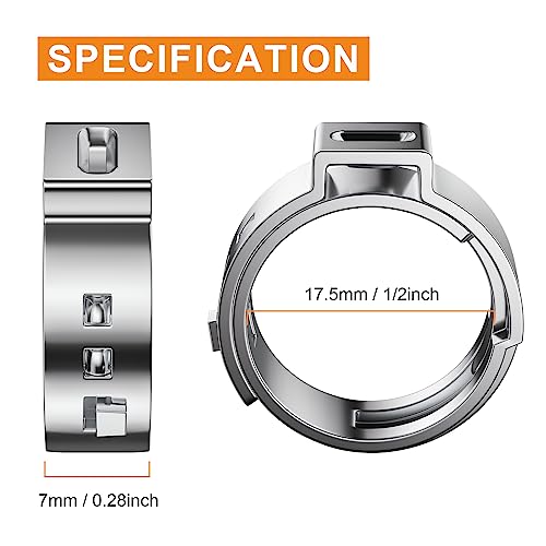 50 PCS 1/2 Inch PEX Cinch Clamp Rings, 304 Stainless Steel Single Ear Hose Clamps for Plumbing and Pipe Fitting Connections, PEX tubing Pipe Fitting by RTHIEAI