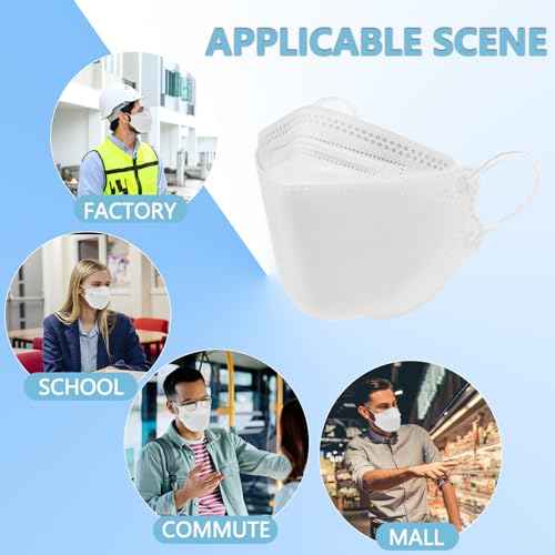 kn95 Face Masks 20 Pack, Breathable Comfortable and Disposable KN95 Mask, White