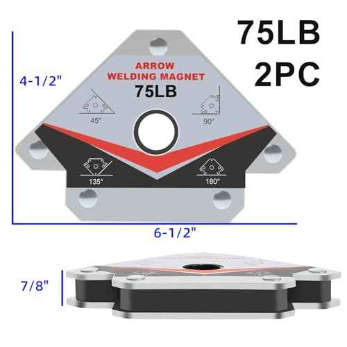 GUTIMORE Welding Magnets 25LB&55LB&75LB 6Pcs Welding Magnet Set, Magnetic Welding Holder, Holding Power Welding Accessories