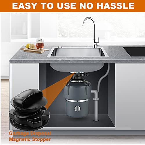 Inseknm Black Magnetic Garbage Disposal Stopper - Kitchen Sink Cover Control Part