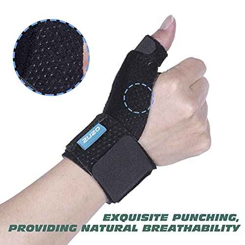 Compression Reversible Thumb & Wrist Stabilizer Splint(Improved Version) for BlackBerry Thumb, Finger, Pain Relief, Arthritis, Tendonitis, Sprained, Carpal Tunnel, Stable, S-M