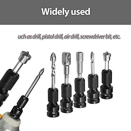 2PCS 1/2 to 1/4 Socket Adapter Converter Impact Wrench Drill Bit Set Conversion Head for Driver Electric Screwdriver Chuck Adapter Hex Drive Accessories for Air Hammer 1/2 Inch to 1/4 Inch