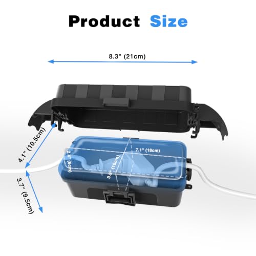 FLEMOON Black IP55 Outdoor Waterproof Electrical Box for Outdoor Plug - 1 Pack