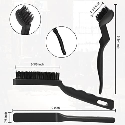 Wire Brushes Pack of 6. for Cleaning Welding Slag, Rust and Dust. 9" and 6-3/4" Brass, Nylon, Stainless Steel Brushes with Rigid Handle